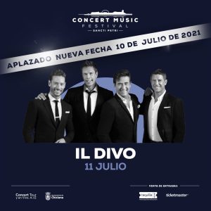 Aplazado el concierto de Il Divo en Concert Music Festival al 10 de julio de 2021