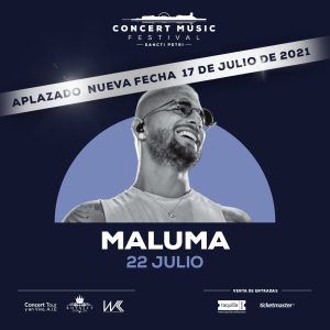 La gira 11:11 World Tour de Maluma en Europa se pospone para el próximo año. Nueva fecha en Concert Music Festival:17 de julio de 2021.